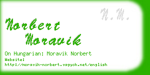 norbert moravik business card